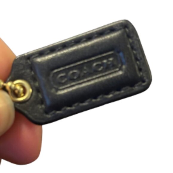 Coach Madison Black Pebbled Leather Small Crossbody Gold Hardware/Snakeskin Trim - Picture 9 of 9